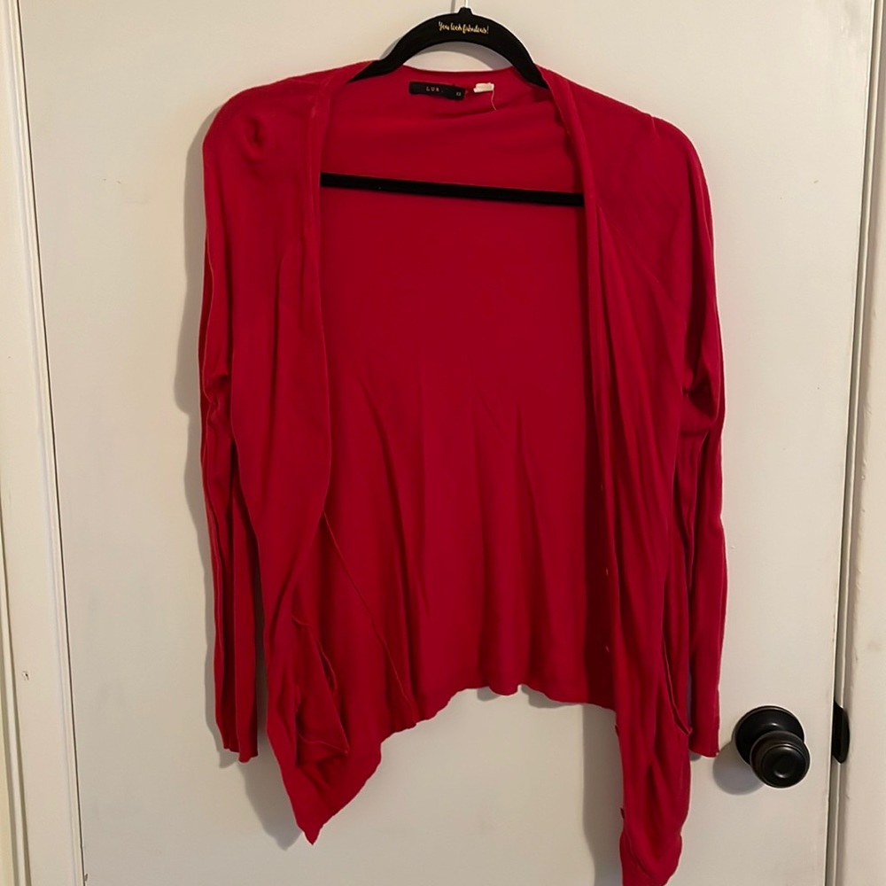 Red Lux Cardigan